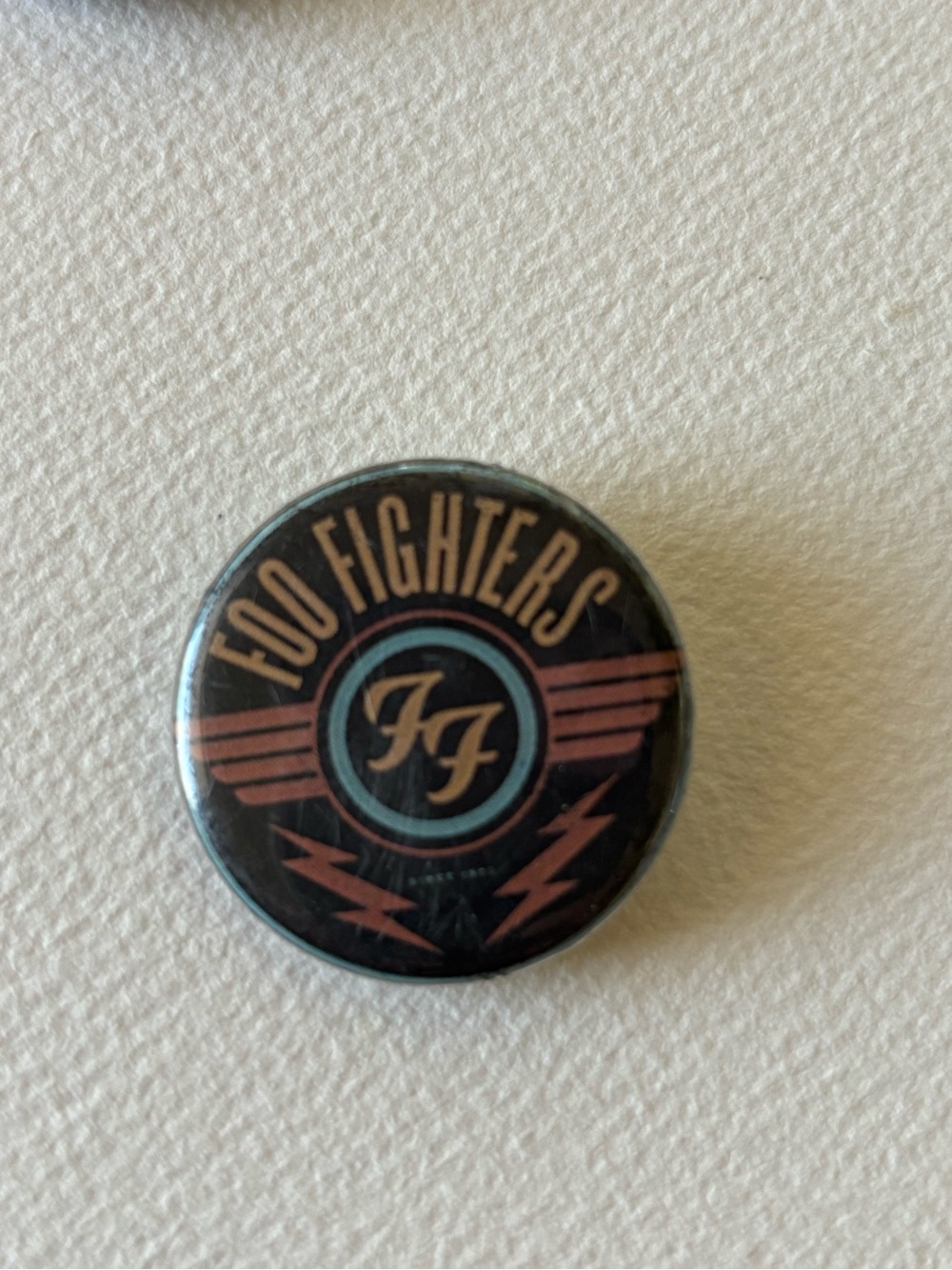Foo Fighters Black and Red Logo Pin Button